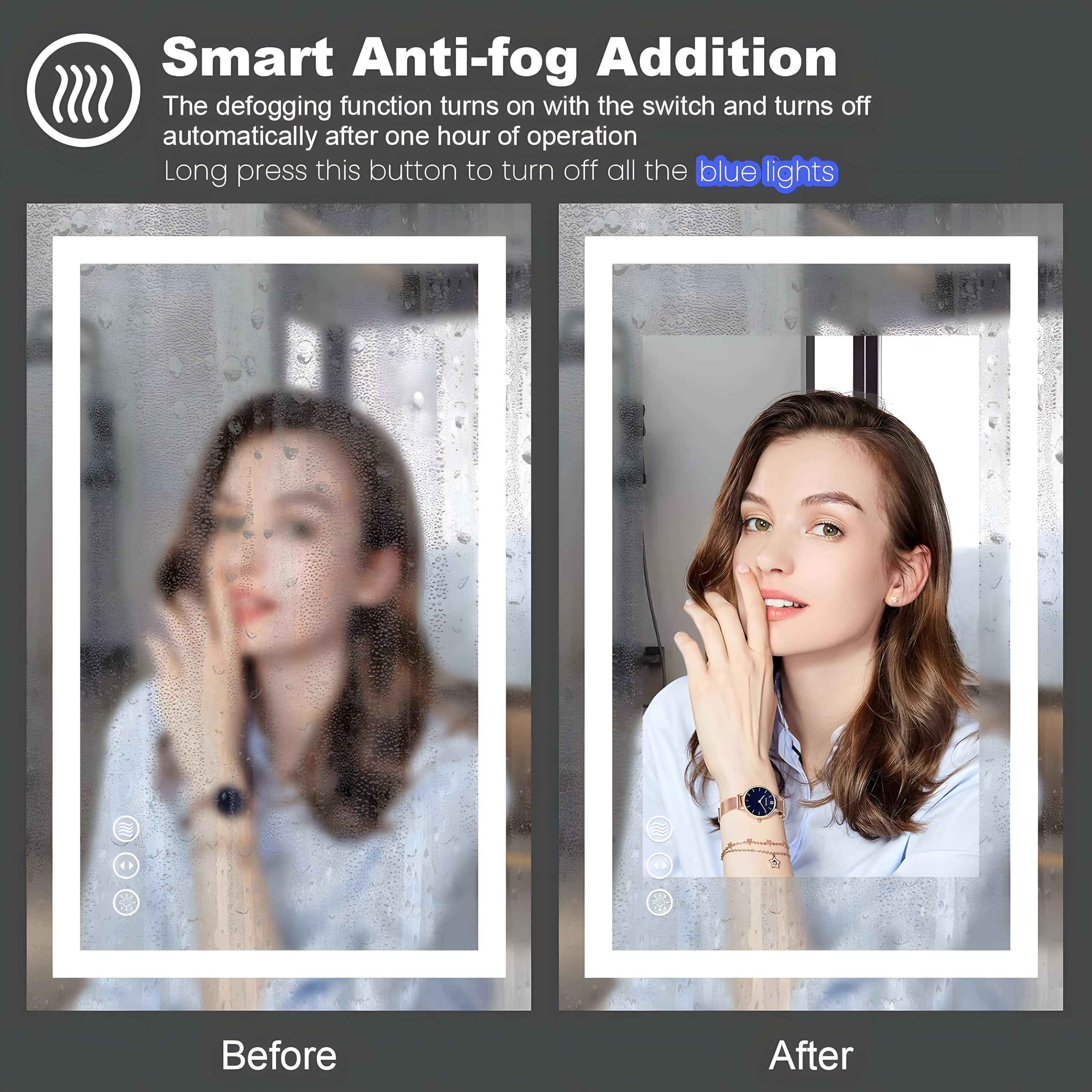 Front & BackLit LED Mirror 55X30